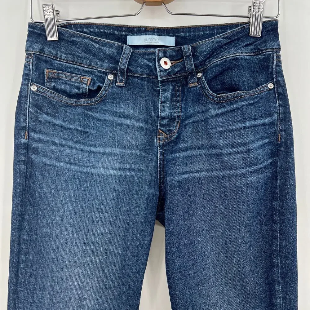 Yummie by Heather Thomson 27 REGULAR Rock What You Got Skinny Jeans Dark Wash - Picture 3 of 13